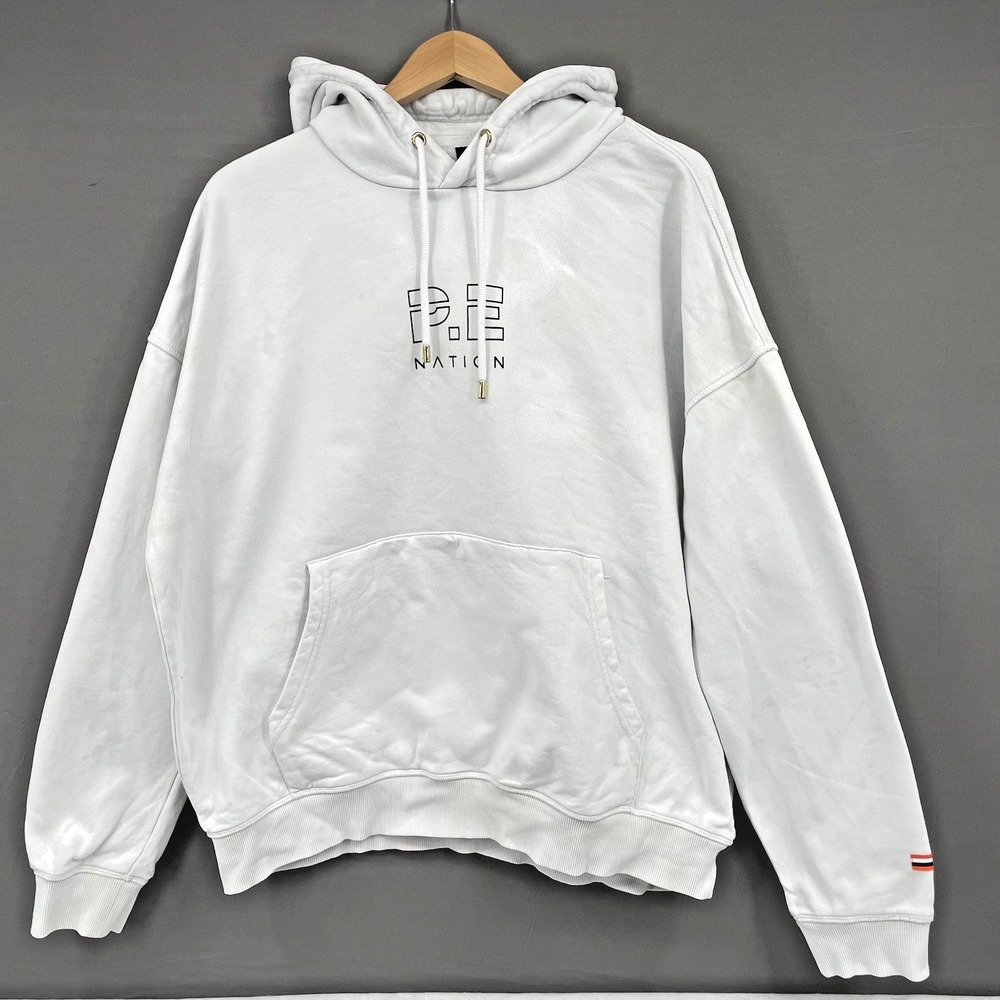 PE Nation Endurance Long Sleeve Hoodie Size XL 16 White
